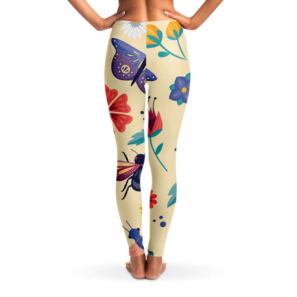 Bees & Flowers Yoga Leggings