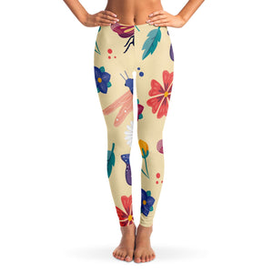 Bees & Flowers Yoga Leggings